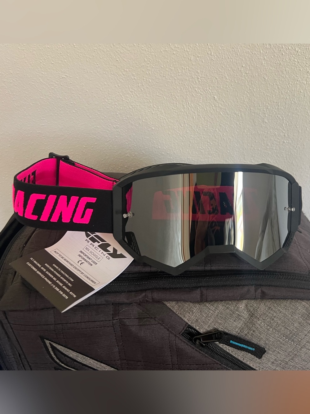 Black and Pink Mirrored goggles